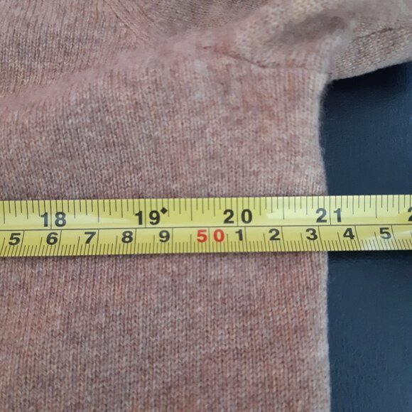 Black & Brown 1826 SZ M 100% 2 Ply Cashmere Beige Men's V-Neck Pullover Sweater - Picture 6 of 10